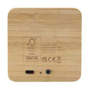 Sonido 5W Bamboo wireless speaker, miniatyr 4