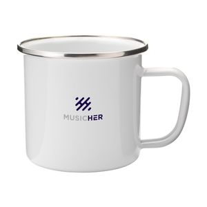 Retro Silver Enamel Mug 350 ml, miniatyr 1