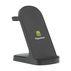Triple-Up RCS Recycled ABS Wireless Charger Stand, miniatyr 1