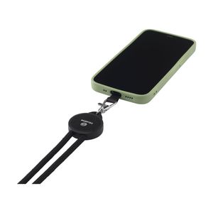Lace Lanyard GRS RPET 0,5 cm phone keycord, miniatyr 3