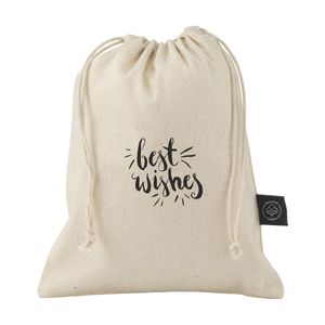 Gift Pouch Natural GRS Recycled Cotton (150 g/m²) S, miniatyr 1