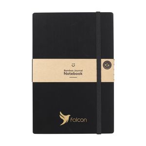 Bamboo Journal Naked Spine Paper Notebook Black A5, miniatyr 1