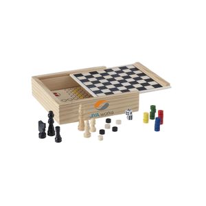 WoodGame 5-in-1 game set, miniatyr 1