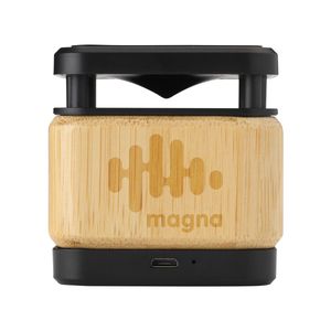 Bamboo Block Speaker with wireless charger, miniatyr 3