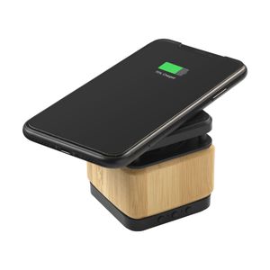 Bamboo Block Speaker with wireless charger, miniatyr 4