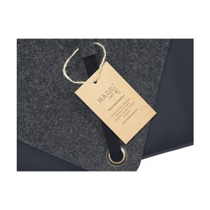 Recycled Felt & Apple Leather Laptop Sleeve 15/16", miniatyr 4