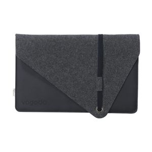 Recycled Felt & Apple Leather Laptop Sleeve 15/16", miniatyr 1