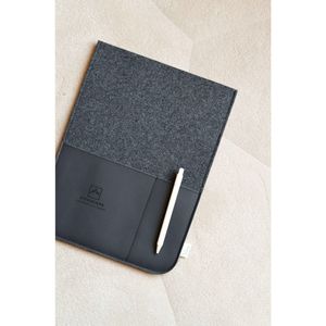 Recycled Felt & Apple Leather Laptop Sleeve 16", miniatyr 5