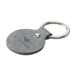 Recycled Denim Textile Keyring Round, miniatyr 1