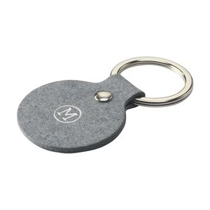 Recycled Denim Textile Keyring Round, miniatyr 2