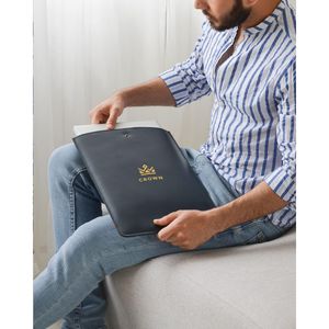 Recycled Leather Laptop Sleeve 16", miniatyr 5