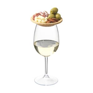 Wooosh Piccolo Bamboo Wine Glass Topper, miniatyr 1